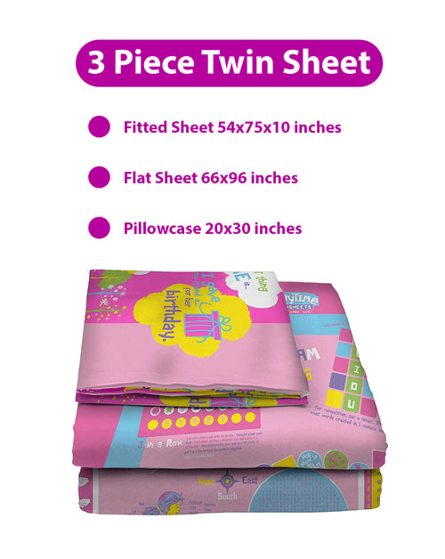 Playtime Bed Sheets Twin Set! Over 65 Fun Interactive Games.